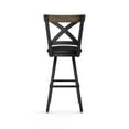 thumbnail image 5 of Amisco Snyder 26 In. Counter Stool - Black Faux Leather / Black Metal / Beige Wood, 5 of 11