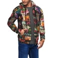 thumbnail image 2 of Honeii Stained Glass Floral Cake Print Hoodies for Men, Pullover & Full Zip, Breathable Zip up Hoodie, Sweatshirt-Small, 2 of 5