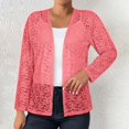 thumbnail image 6 of Dxzfnsa Women Long Sleeve Open Front Cardigan Casual Lightweight Lace Long Cardigans Loose Knit Outwear Winter Clothing for Women S-2XL, 6 of 6