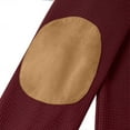 thumbnail image 3 of Men's Quarter Zip Up Pullover Long Sleeve Sweatshirt Mock Neck Golf Polo Sweater Wine XXXL, 3 of 6