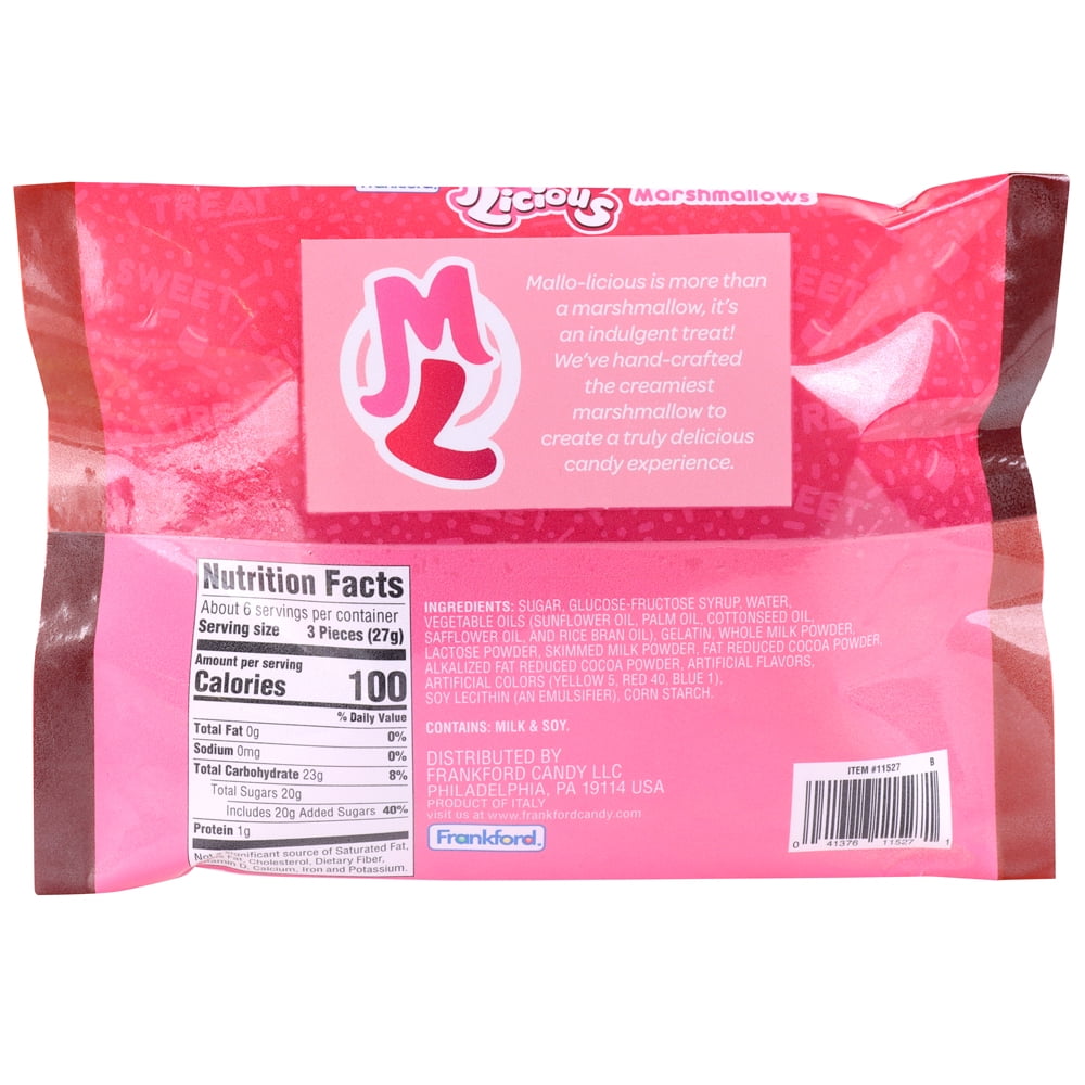 (3 pack) Frankford Mallolicious Strawberry Marshmallow with Chocolaty Fill 5.5oz Bag