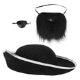 thumbnail image 1 of Gorro de disfraz de pirata, sombrero de disfraz de pirata, bigotes falsos, disfraz de fiesta, el mejor de su clase, 1 of 8
