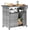 Grey, variant on U-MAX Outdoor Grill Table with Storage Kitchen Island Prep Table Rattan Storage Cabinets Outdoor Grill Cart for Patio, Outside, Backyard, Bar, BBQ Serving Cart Cooking Grilling Station