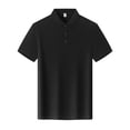 thumbnail image 4 of Womens Polo Shirt Short Sleeve Black Stretch Nylon Spandex Fitted Ribbed Casual Golf Work Shirt Lightweight Breathable,Size 4XL, 4 of 6