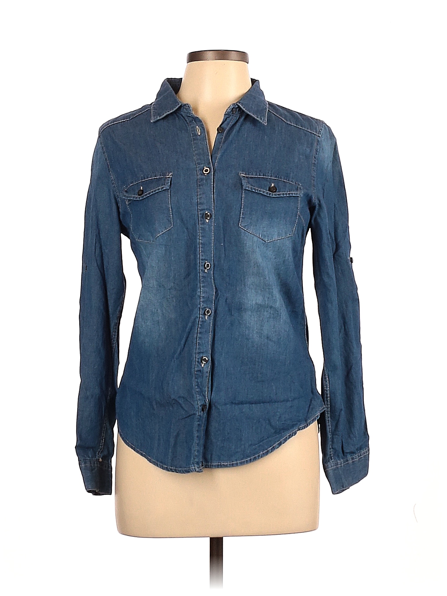 Pre-Owned Noble U Women's Size L Long Sleeve Button-Down Shirt - Walmart.com