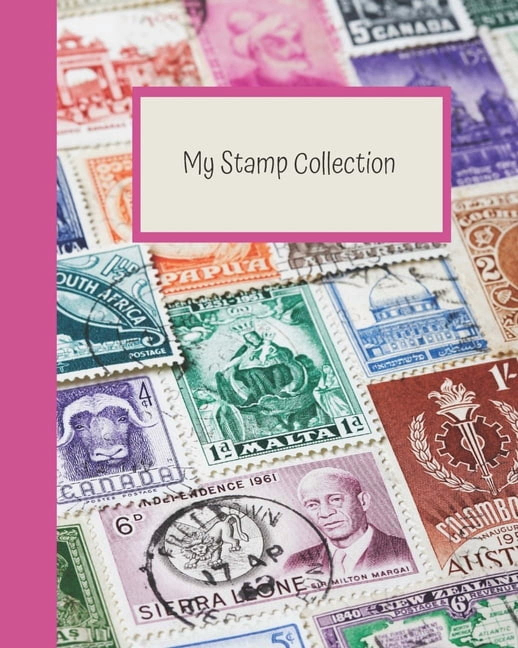 IMPACTO COLECCIONABLES – 500 African Stamps Collection With Included Album (5.5 X 7 X 0.4 In)