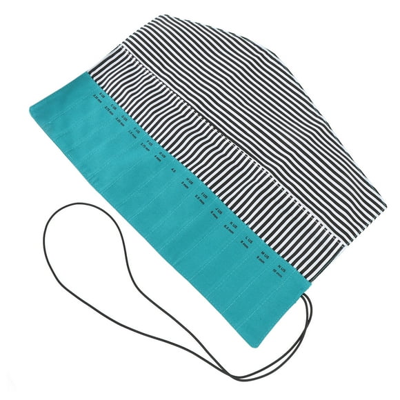 Portable Crochet Bag Organizer, Crochet Hook Storage Bag Oxford Cloth Knitting Needle Organizer with Size Marking, Knitting Needles Storage Bag Crochet Hooks Organizer