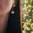 thumbnail image 3 of Snow Globe Xmas Party Earrings | Shimmery Snowballs Novelty Holiday Earrings, 3 of 9