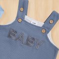 thumbnail image 4 of HCNTES Baby Boy Winter Clothes Newborn Baby Boy Outfit Fall Winter Clothes Solid Plain Long Sleeve Romper Jumpsuit Overall Pants Hat Set, 4 of 7
