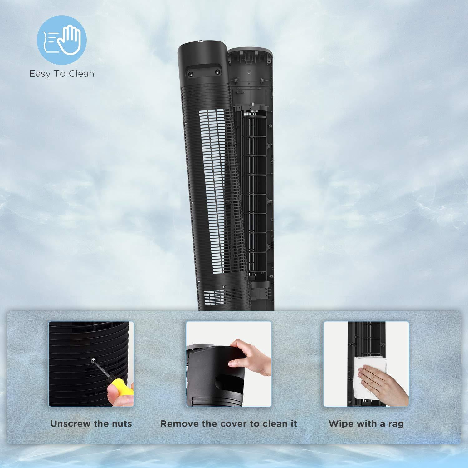 Pelonis 40 Oscillating Tower Fan with Remote, 3-Speed Settings with  3-Modes, Black - Walmart.com