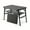 Black, variant on Small Folding Table Portable For Camping - Adjustable Height Lightweight Foldable Table With Nets For Outdoor Cooking, Picnic, Beach, Travel