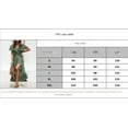 thumbnail image 2 of Summer Dresses for Women Maxi Dress Printed High Waist Lace-Up V-Neck Sexy Chiffon Irregular Dress, 2 of 7