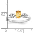 thumbnail image 2 of 14K White Gold Citrine Diamond Ring, 2 of 2