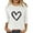 White, variant on YUGYXL Womens 3/4 Sleeve Crew Neck T-Shirts Valentine's Day Spring Shirts Love Heart Printed Graphic Tees White M