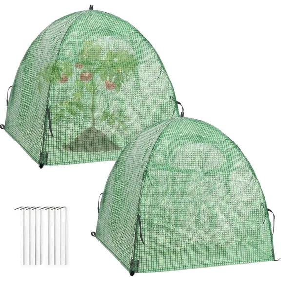 Gilysido Garden Seasonal Products 1.96 in x 6.29 in PVC Plant Cover with Reusable 2 Pack