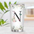 thumbnail image 2 of Personalized Initial N Tumbler 20oz, Monogrammed Gift for Women Birthday Mothers Day Religious Gift, Personalized Christian Gift for Women Initial Coffee Mug, 2 of 6