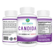 Best Earth Naturals Candida Support, Dietary Supplement, Black Walnut, Caprylic Acid Blend, 60 Ct