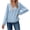 Sky Blue, variant on LEAVINGSUO Long Sleeve Shirts for Women, Fall Womens Tops Women's Fashion Casual Spring Summer Long Sleeve V-Neck Blouses & Shirts