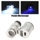 thumbnail image 4 of Microscopio De Bolsillo, 2 Luces LED, Lupa Portátil Plegable 45X Con Bolsa De Cuero Para Joyería, 4 of 7