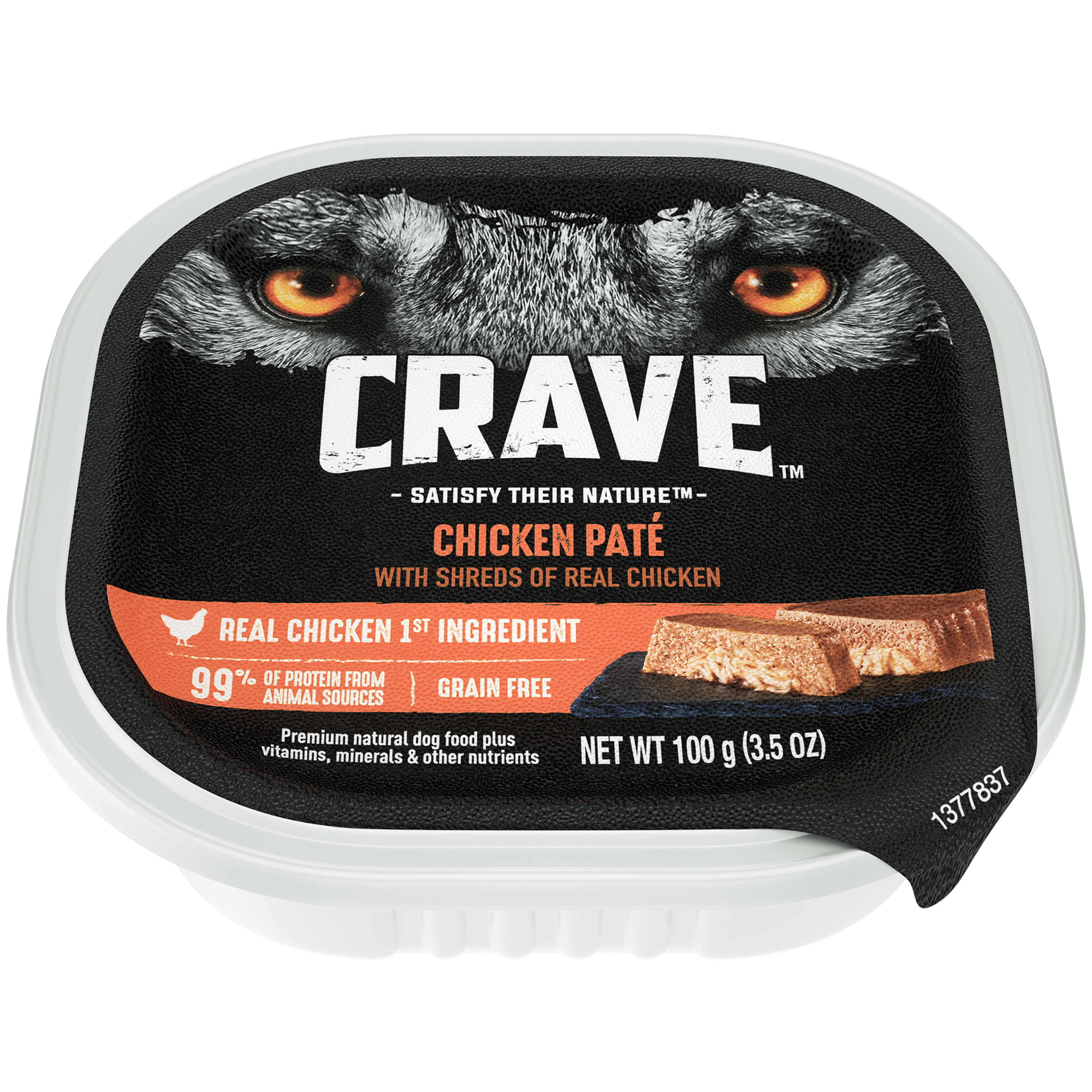 Crave Grain Free Adult Wet Dog Food Chicken Pate With Shreds Of Real Chicken 3 5 Oz Tray Walmart Com Walmart Com