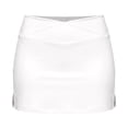 thumbnail image 4 of Lusa Summer 2-in-1 Golf Tennis Skirts for Women Crossover Stretchy High Waist Mini Skirts with Shorts Smooth Soft Cozy Pure Color Simple Tight Athletic Short Skirt with Split White XL, 4 of 5