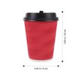 thumbnail image 2 of MEIBUTYUP Red Disposable Paper Tableware Set for Takeout Coffee and Parties, 50 Pieces, 2 of 6
