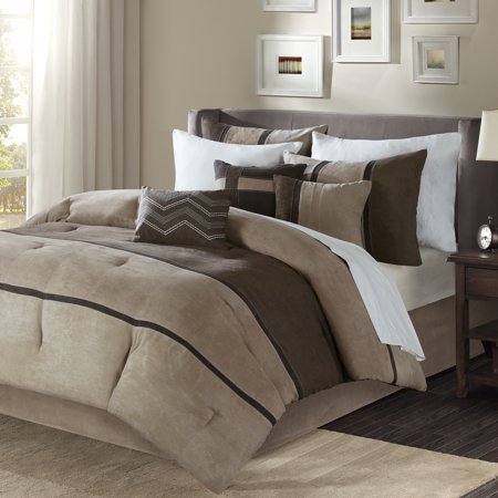 Home Essence Overland 7 Piece Faux Suede Comforter Set Walmart Com