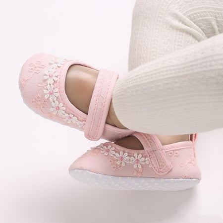 

Hipattires Baby Shoes for Girls First Walking Non Slip Fashion Sandals Comfy Boys Pink Shoes