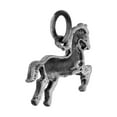thumbnail image 2 of Tiny 1/2 inch Sterling Silver Jumping Horse Necklace for Women Diamond-Cut Oxidized finish 20 inch BX_15, 2 of 4