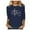 Navy, variant on Womens Happy Easter Day Shirts Christian Jesus Cross Graphic Crew Neck 3/4 Sleeve Tops Trendy Casual Family Gifts Loose Tees