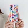 thumbnail image 2 of Bonita funda de teléfono con corazón colorido para Samsung Galaxy S21 FE S21 Plus S22 Ultra A22 A32 A52 A72 A82 A53 A73 A71 A51 Note 20 zhangmengya LED, 2 of 2