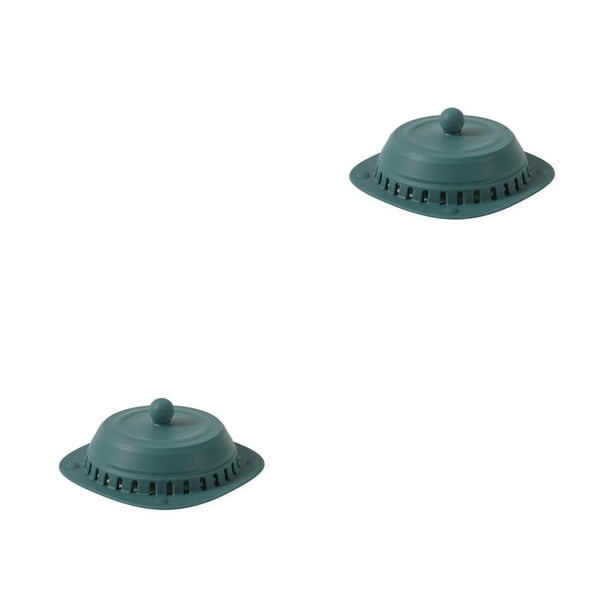 Advancent Colector de pelo de drenaje fregadero de cocina para el hogar baño desodorante para suelo colador a prueba de insectos accesorios de Verde oscuro 2piezas
