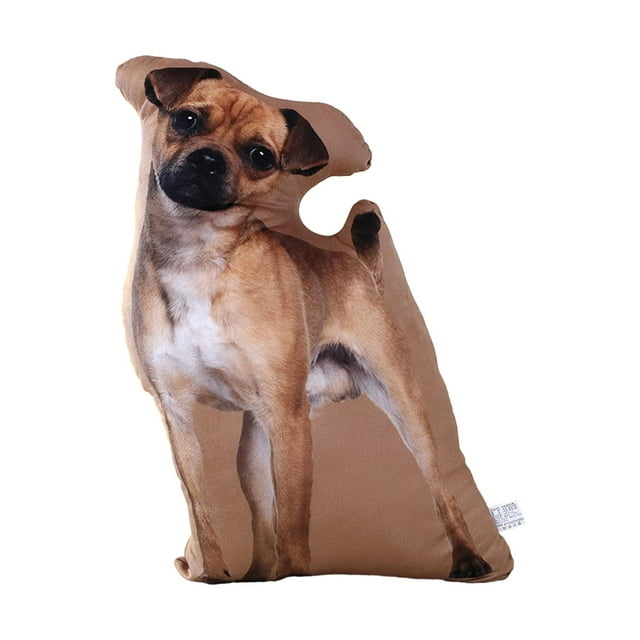 Cojín de sofá con respaldo de peluche de animales para niños perro nativo