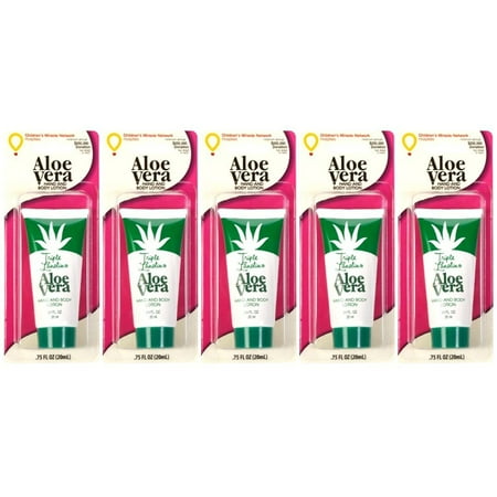 Hydrating and Non Greasy Hand and Body Lotion | Aloe Vera Scented Lotion for Women and Men w/ Lanolin |Your Daily Moisturizing Lotion | 1 Tube - 20 mL, .75 Fl OZ PerPack of 5
