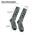 thumbnail image 4 of Fotbe Indian Paisley 2 print Women's Men's Novelty Crew Socks Cotton Socks Knee High Socks for Walking,Running,Nurses,Pregnancy, 4 of 8