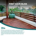 thumbnail image 6 of Bliss Outdoors Hardwood 6-Slat Interlocking Acacia Wooden Deck Tiles, Red, Set of 10, 6 of 12