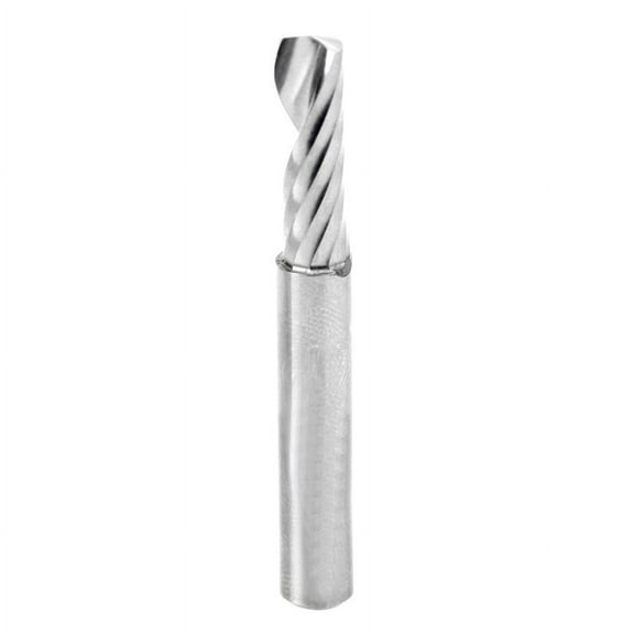 Amana Tool - 51404 Solid Carbide CNC Spiral 'O' Flute, Plastic Cutting 1/4 Dia x 3/4 x 1/4