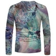 thumbnail image 5 of Azrian Deals Mens Blouses Loose Round Neck 3D Print Long-Sleeve T-Shirt Tops Clearance, 5 of 6