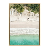 DesignOvation Tropical Beach Framed Canvas Art Print, 23" x 1.63"