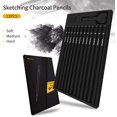 thumbnail image 3 of 12pcs Professional Charcoal Pencils Set Sketching Pencils Soft Charcoal Pencils for Drawing Sketching Shading for Beginners & Artists Charcoal Pencil Set, 3 of 8