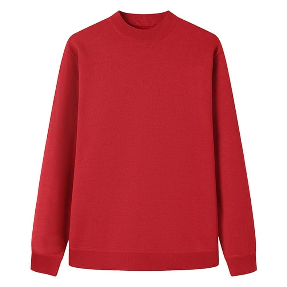 HAiming Mens Knit Sweater Long Sleeve Pullover Crew Neck Soft Tops Casual Winter Warm Thicken Clothes