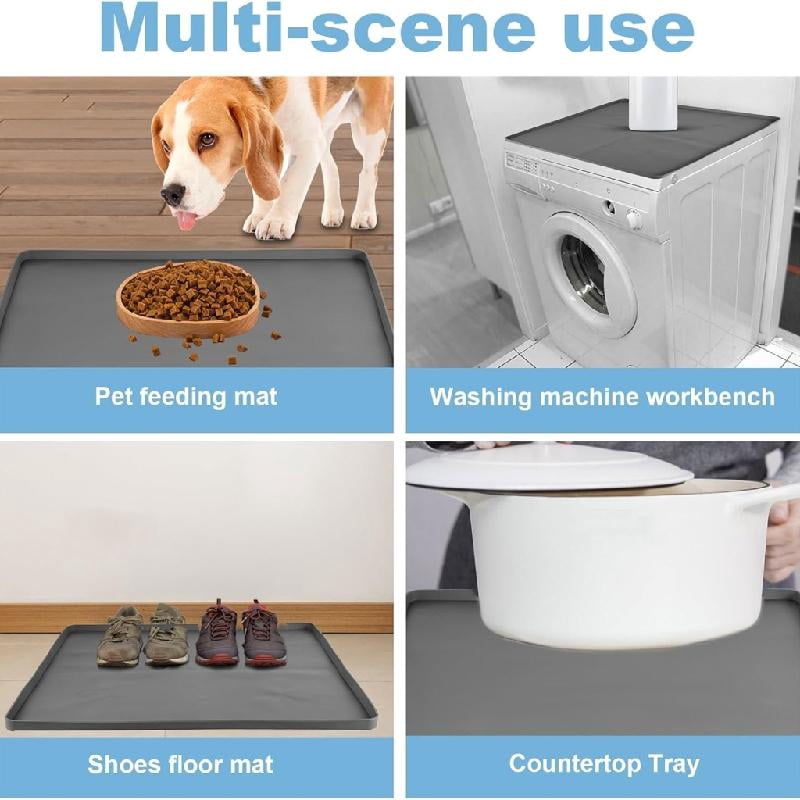 Washable Silicone Small Fridge Mats 23.62x23.62in with Protective and Nonslip Design Heat Resistant Silicone Pad for Home