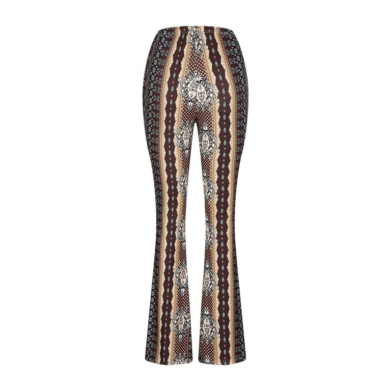 パンツ FLARE BOTTOM LEGGINGS / PAISLEY Leesechin Women High Waisted Fit Flare Ethnic Paisley Floral