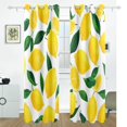 thumbnail image 2 of Lemon Pattern Room Blackout Cutrains Original Design Summer Thermal Insulated Curtain for Home, Living Room, Bedroom, Offices, Kitchen 84 x 55 Inch x 2 Panels, 2 of 4
