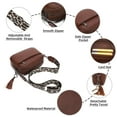 thumbnail image 5 of KL928 Small Crossbody Bag for Women Soft FAUX Leather Cell Phone Purse Wallet Purse with Wide Strap(Chestnut Brown), 5 of 7