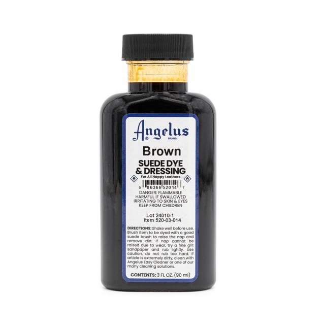Tinte Liquido Angelus de Gamuza Marrón 90 ml para Cuero