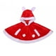 thumbnail image 5 of Capa de mantón de Navidad , con bolas de felpa con cordones Mantón con capucha de invierno Túnica de capa de Papá Noel para accesorios de Yinane Capa de niña, 5 of 8