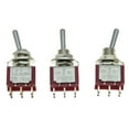 thumbnail image 1 of SALECOM 3X DPDT 3 Position ON Off ON Guitar Mini Toggle Switch Car/Boat Switches, 1 of 4