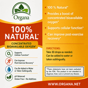 Organa Liquid Oxygen Drops Supplement, 2 Ounce, 100% Natural, Premium & Stabilized