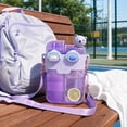 thumbnail image 5 of KOYPTL Cute Water Bottle 26oz Kawaii Water Bottle Funny Bear Water Bottles with Straw and Strap Dual Compartments Leak-proof Plastic Drinking Cup for Sport Travel, 5 of 6